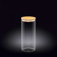 Wilmax Емкость стекл хранения с бамбук крышк 1,5 л