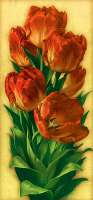 Красные тюльпаны, 207 х 96 см