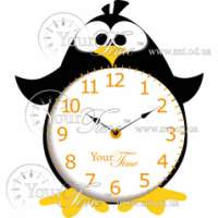 Часы настенные Пингвин детские МДФ 26 * 4,5 * 30см