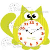 Часы настенные Кот детские МДФ 30 * 4,5 * 28см